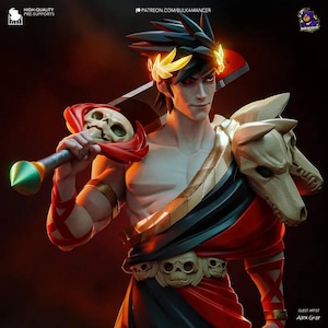 Underworld Prince – 30cm 12K Resin + Filament Hybrid Figure | Myth-Inspired Warrior Statue | Paintable or Painted Display Collectible