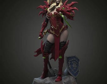 Scarlet Shadow-moordenaar | Maximaal gedetailleerde 3D-afbeelding van 12k hars: