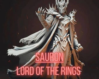 Estatua de Sauron / Figura impresa en resina 12k con máximo nivel de detalle en 3D.