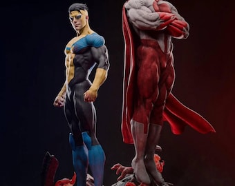 Dupla Heroica | Figura impressa em resina 3D 12k com detalhes máximos
