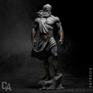 Zeus Mythical God – 30cm 12K Resin Statue | Painted / Unpainted | CA3D Studios Design