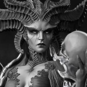 Demonic Queen Statue – 30cm 12K Ultra Detailed Dark Fantasy Figure | Painted or Unpainted | 3D Printed Collectible