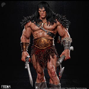 Barbarian King – Maximum Detail 12K Resin Figure | 30 cm | Painted & Unpainted Options