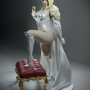 White Queen Sorceress | Maximum Detailed 3d 12k Resin Printed Figure