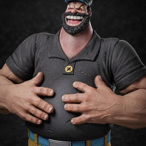 Barbar Sailor Bösewicht Figur - 3D Gedruckt & Handbemalt | 30 cm Sammler Statue