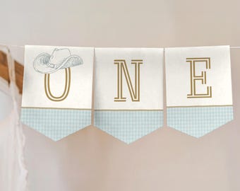 First Rodeo First Birthday High Chair Banner Plus Free Birthday Party Planner, Western Rodeo Birthday Party High Chair Banner