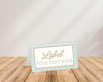 First Rodeo Birthday Tented Label or Placecard Plus Free Birthday Party Planner, Western Rodeo Birthday Party Tented Label or Placecard