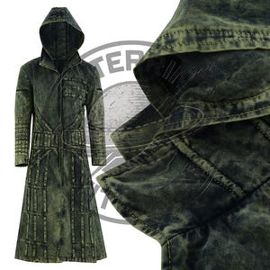 Fallout Wasteland Long Hooded Coat /Post/Apocalyptic/ Canvas Handmade Utility Coat Post-Apocalyptic