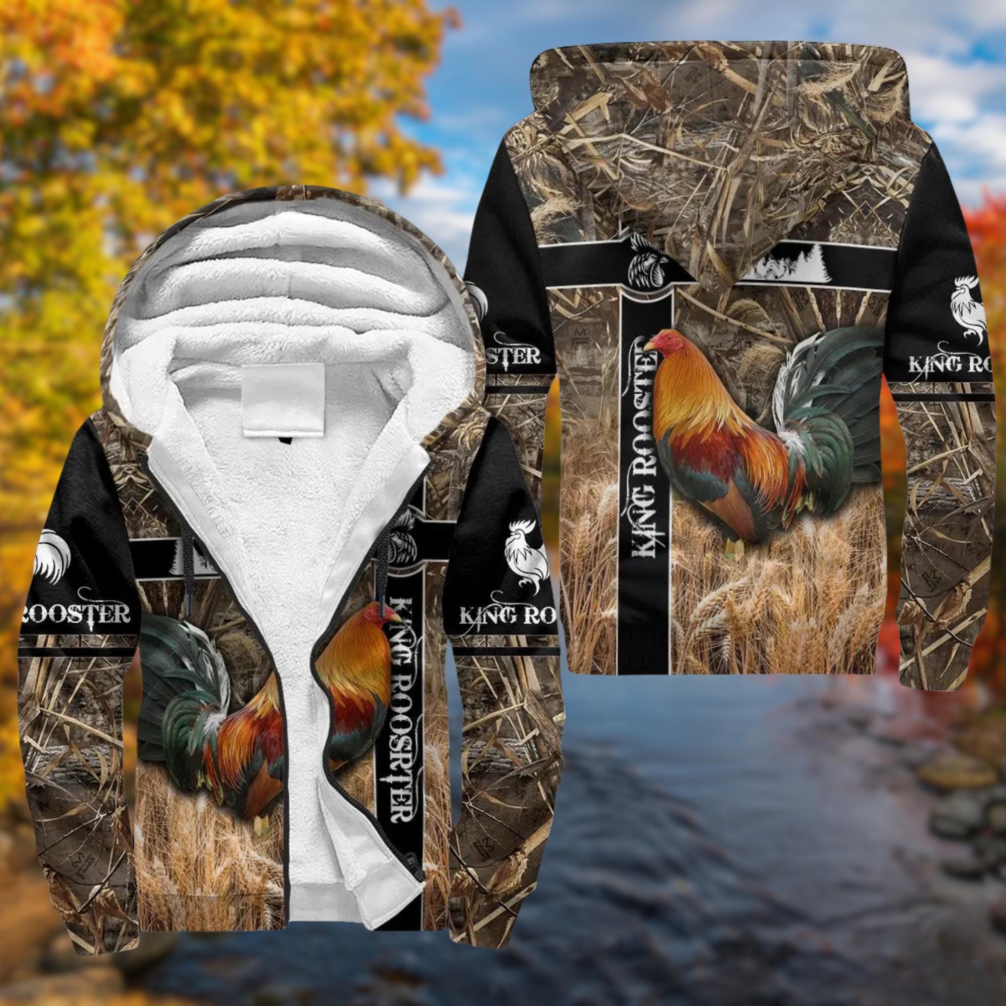 Rooster Zip Hoodie - Etsy