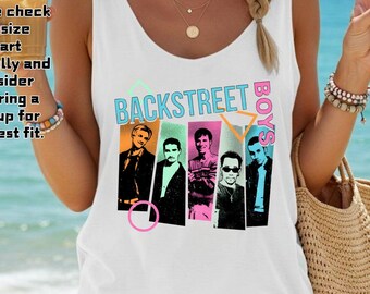 Camiseta de tirantes de los Backstreet Boys: estilo gira Las Vegas 2026 (Era del Milenio) - Camiseta de tirantes para mujer y hombre