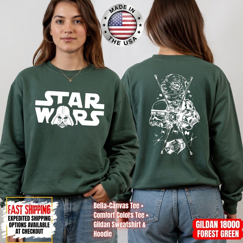 Disney Star Wars Shirt, Mandalorian Sweatshirt, Darth Vader Comfort Colors Shirt, Chewbacca Shirt, Star Jedi Shirt, Luke Skywalker Tee image 16
