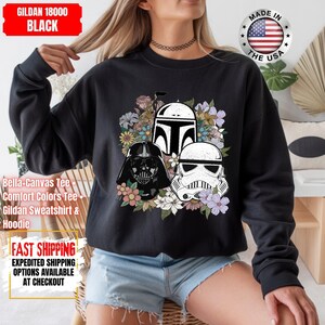 Camiseta Disney Star Wars, sudadera Mandalorian, camiseta de colores cómodos de Darth Vader, camiseta de Chewbacca, camiseta Star Jedi, camiseta de Luke Skywalker imagen 16