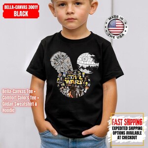 Camiseta Disney Star Wars, sudadera Mandalorian, camiseta de colores cómodos de Darth Vader, camiseta de Chewbacca, camiseta Star Jedi, camiseta de Luke Skywalker imagen 8