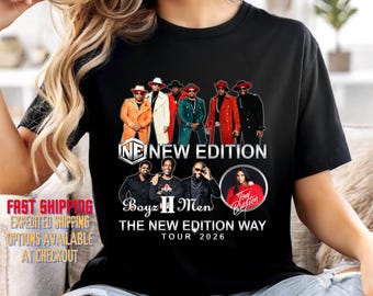 New Edition Way Tour 2026 Shirt, Vintage R&B Concert Shirt, New Edition Way Tour Sweatshirt, Comfort Colors 1717, BC 3001, Gildan Sweatshirt