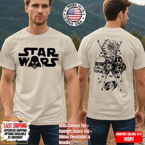 Disney Star Wars Shirt, Mandalorian Sweatshirt, Darth Vader Comfort Colors Shirt, Chewbacca Shirt, Star Jedi Shirt, Luke Skywalker Tee image 7