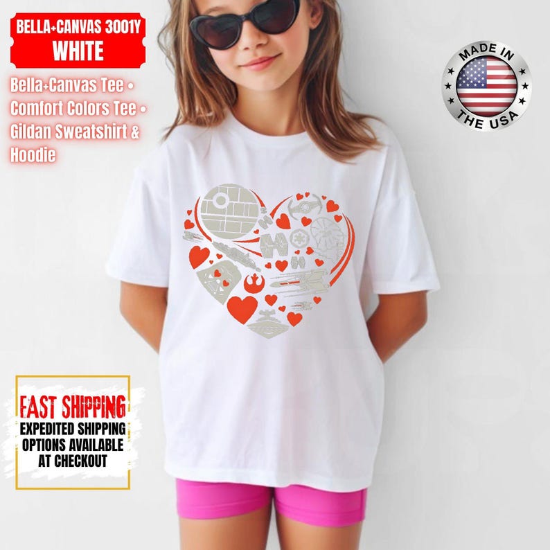 Disney Star Wars Heart Shirt, Mandalorian Sweatshirt, Darth Vader Comfort Colors Shirt, Chewbacca Shirt, Star Jedi Shirt, Luke Skywalker Tee image 7