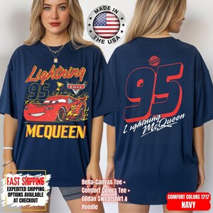 Vintage Lightning McQueen Comfort Colors Shirt, Disney Pixar Cars Shirt, Retro McQueen Graphic Tee, Disney Family Vacation Trip Shirt 2026 image 12