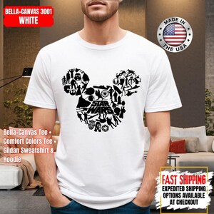 Disney Star Wars Shirt, Mandalorian Sweatshirt, Darth Vader Comfort Colors Shirt, Chewbacca Shirt, Star Jedi Shirt, Luke Skywalker Tee immagine 10