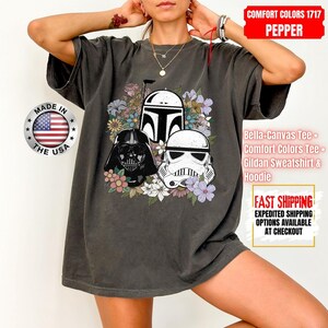 Camiseta Disney Star Wars, sudadera Mandalorian, camiseta de colores cómodos de Darth Vader, camiseta de Chewbacca, camiseta Star Jedi, camiseta de Luke Skywalker imagen 15