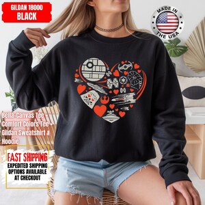 Disney Star Wars Heart Shirt, Mandalorian Sweatshirt, Darth Vader Comfort Colors Shirt, Chewbacca Shirt, Star Jedi Shirt, Luke Skywalker Tee image 14