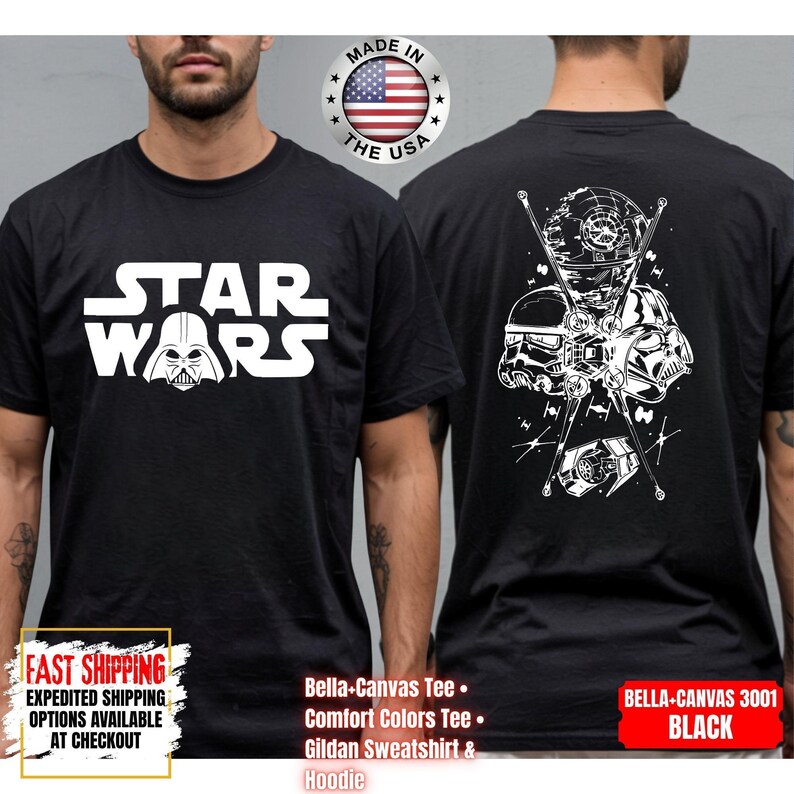 Disney Star Wars Shirt, Mandalorian Sweatshirt, Darth Vader Comfort Colors Shirt, Chewbacca Shirt, Star Jedi Shirt, Luke Skywalker Tee image 9