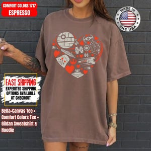 Disney Star Wars Heart Shirt, Mandalorian Sweatshirt, Darth Vader Comfort Colors Shirt, Chewbacca Shirt, Star Jedi Shirt, Luke Skywalker Tee image 13