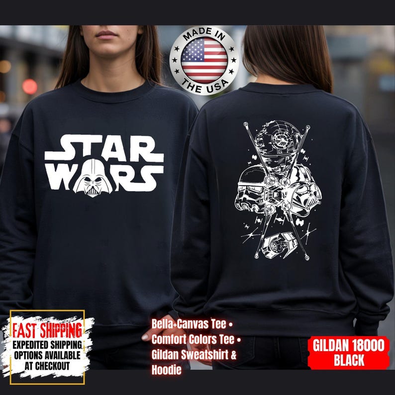 Disney Star Wars Shirt, Mandalorian Sweatshirt, Darth Vader Comfort Colors Shirt, Chewbacca Shirt, Star Jedi Shirt, Luke Skywalker Tee image 13