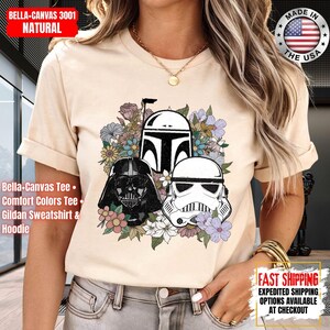 Camiseta Disney Star Wars, sudadera Mandalorian, camiseta de colores cómodos de Darth Vader, camiseta de Chewbacca, camiseta Star Jedi, camiseta de Luke Skywalker imagen 10
