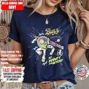 Retro Buzz Lightyear To Infinity And Beyond Shirt, Toy Story Pixar Disney Tee, Space Ranger Shirt, Disneyland Family Trip Matching image 10
