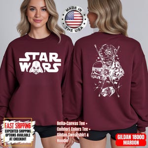 Disney Star Wars Shirt, Mandalorian Sweatshirt, Darth Vader Comfort Colors Shirt, Chewbacca Shirt, Star Jedi Shirt, Luke Skywalker Tee image 15