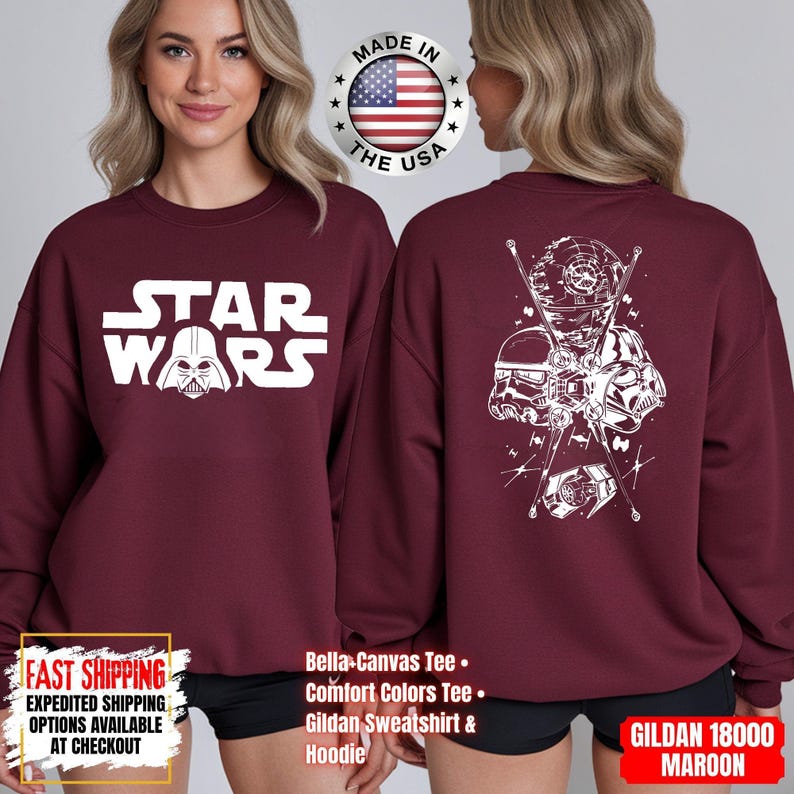 Disney Star Wars Shirt, Mandalorian Sweatshirt, Darth Vader Comfort Colors Shirt, Chewbacca Shirt, Star Jedi Shirt, Luke Skywalker Tee image 15