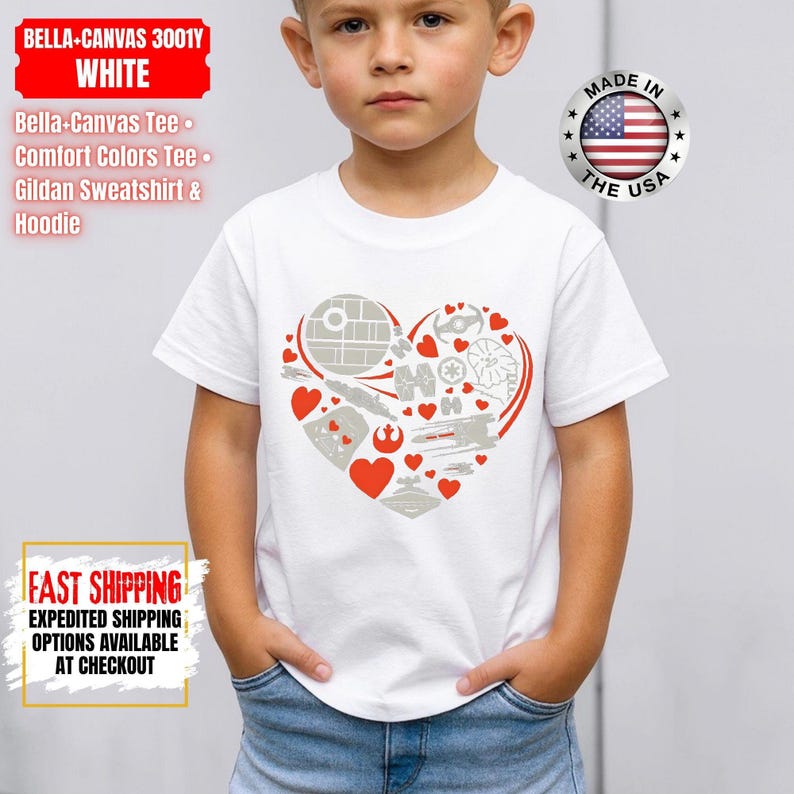 Disney Star Wars Heart Shirt, Mandalorian Sweatshirt, Darth Vader Comfort Colors Shirt, Chewbacca Shirt, Star Jedi Shirt, Luke Skywalker Tee image 8