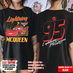 Vintage Lightning McQueen Comfort Colors Shirt, Disney Pixar Cars Shirt, Retro McQueen Graphic Tee, Disney Family Vacation Trip Shirt 2026 image 3