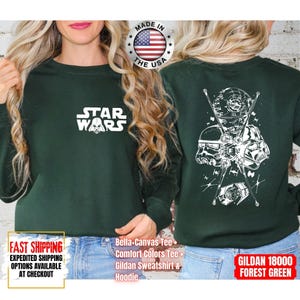 Disney Star Wars Shirt, Mandalorian Sweatshirt, Darth Vader Comfort Colors Shirt, Chewbacca Shirt, Star Jedi Shirt, Luke Skywalker Tee image 16