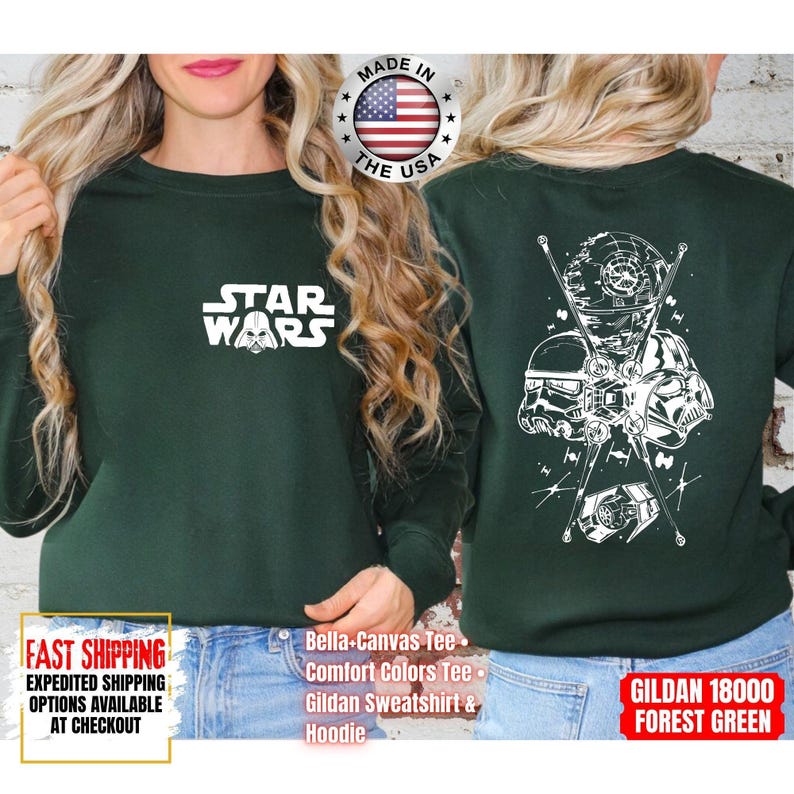 Disney Star Wars Shirt, Mandalorian Sweatshirt, Darth Vader Comfort Colors Shirt, Chewbacca Shirt, Star Jedi Shirt, Luke Skywalker Tee image 16