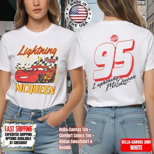 Vintage Lightning McQueen Comfort Colors Shirt, Disney Pixar Cars Shirt, Retro McQueen Graphic Tee, Disney Family Vacation Trip Shirt 2026 image 4