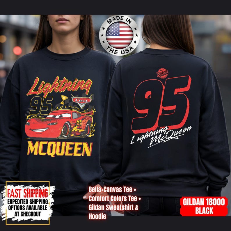 Vintage Lightning McQueen Comfort Colors Shirt, Disney Pixar Cars Shirt, Retro McQueen Graphic Tee, Disney Family Vacation Trip Shirt 2026 image 15