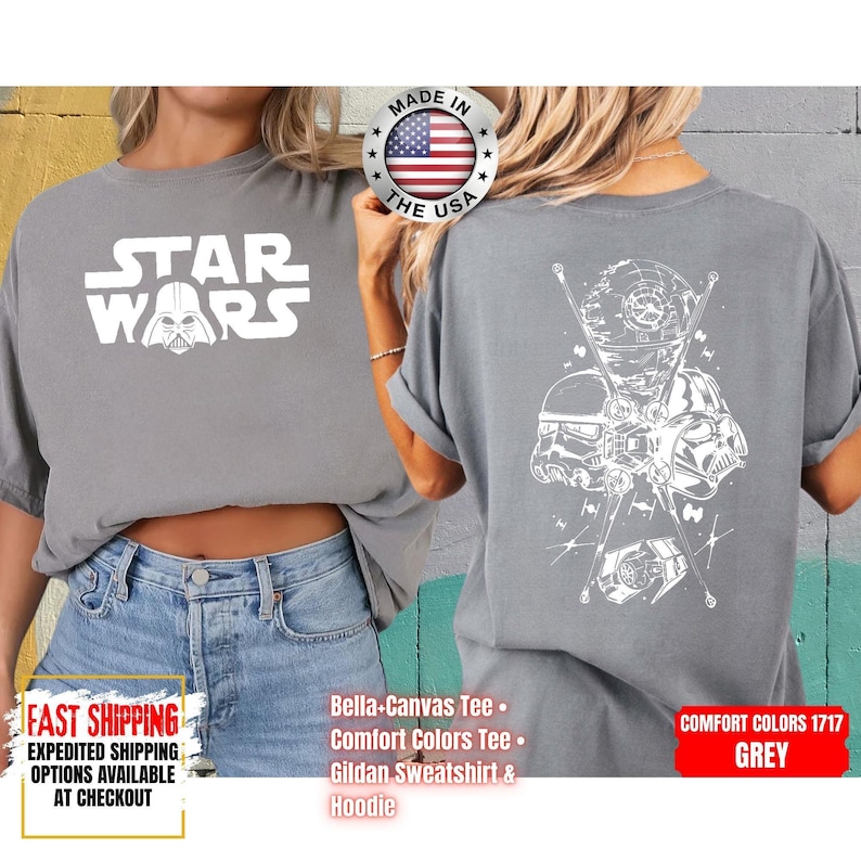 Disney Star Wars Shirt, Mandalorian Sweatshirt, Darth Vader Comfort Colors Shirt, Chewbacca Shirt, Star Jedi Shirt, Luke Skywalker Tee image 12