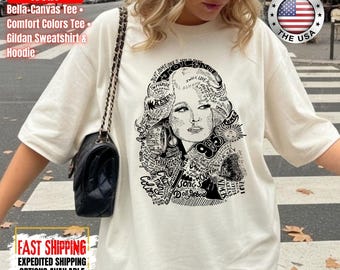 Dolly Parton Comfort Colors Tee, Country Music Graphic Shirt, Vintage Tour Style Sweatshirt