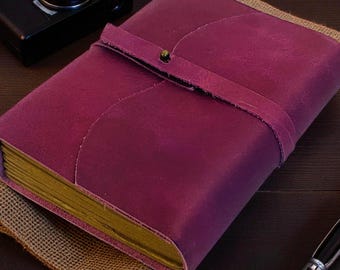 Personalized Leather Travel Journal | Handmade 240 Page Notebook
