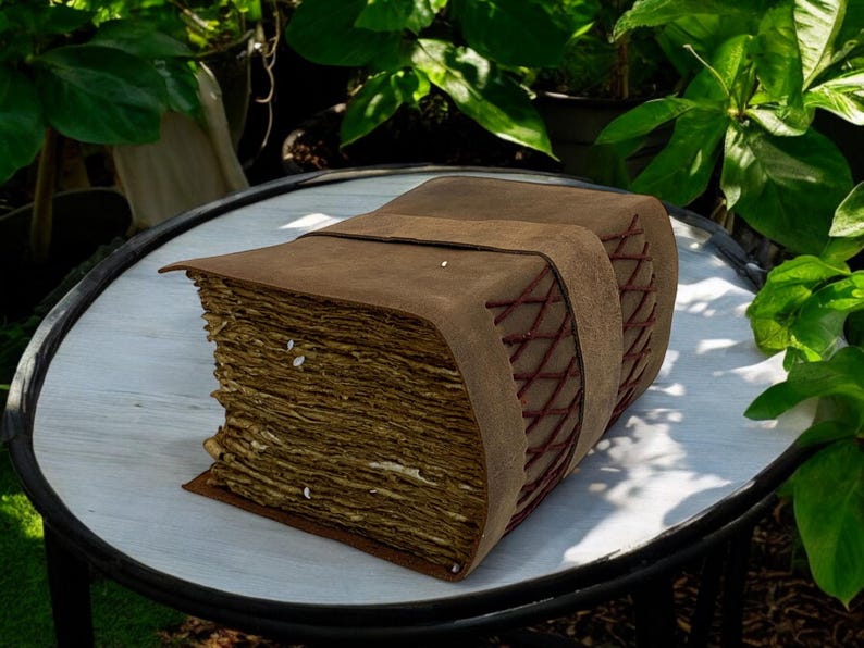 Large Leather Journal – 600 Page Vintage Handmade Diary, Deckle Edge ...