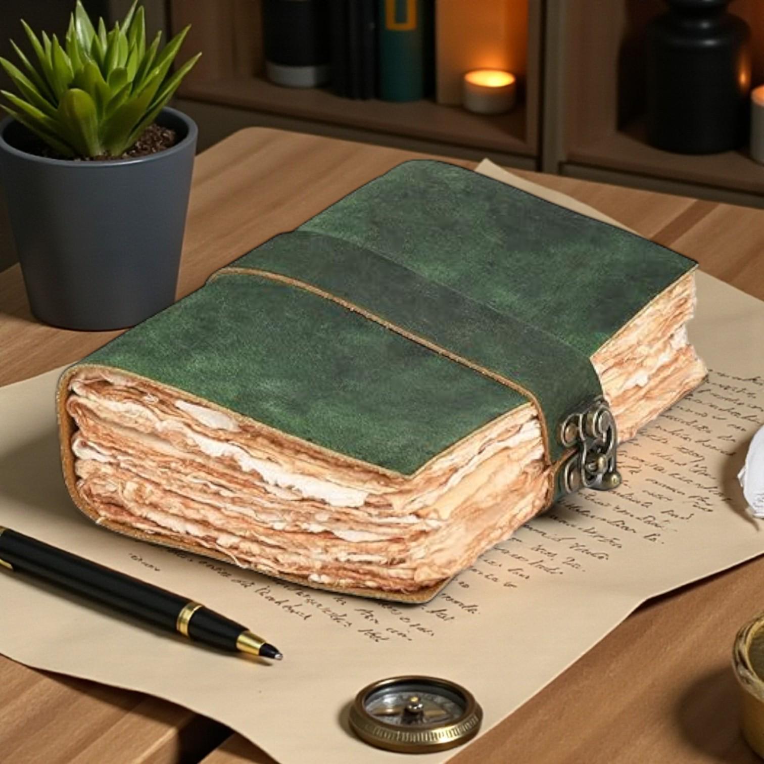 Custom Leather Journal – 200 to 600 Page Vintage Rustic Travel Diary ...
