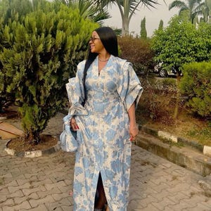 African damask  boubou| danshiki | Kaftan| Rich aunty |Nigerian dress| Party dress| | African Dress/ Rich madam/ Maxi Dress/wedding guest