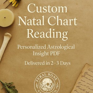 Leitura de Mapa Natal, Leitura de Mapa Natal Personalizada, Insight Astrológico com PDF e Complementos Opcionais, numerologia, astrologia, bruxaria, ritual