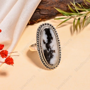 Natural White Buffalo Turquoise Ring, 925 Sterling Silver Ring, Handmade Ring, Gemstone Ring, Turquoise Jewelry, Welcome Gifts Ring For Her
