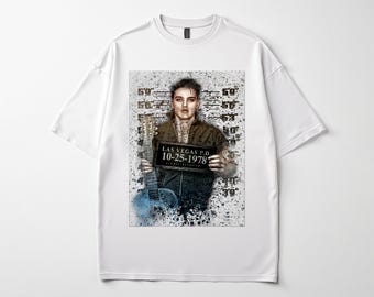 Elvis Mugshot Graphic Tee: Rock & Roll Legend, Tattooed King