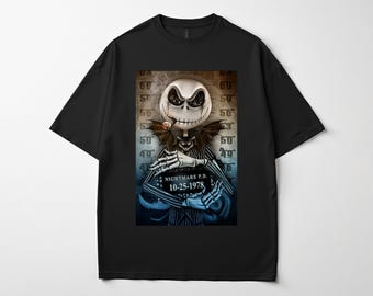 Jack the Pumpkin King Mugshot T-Shirt: Funny Gothic Halloween Tee