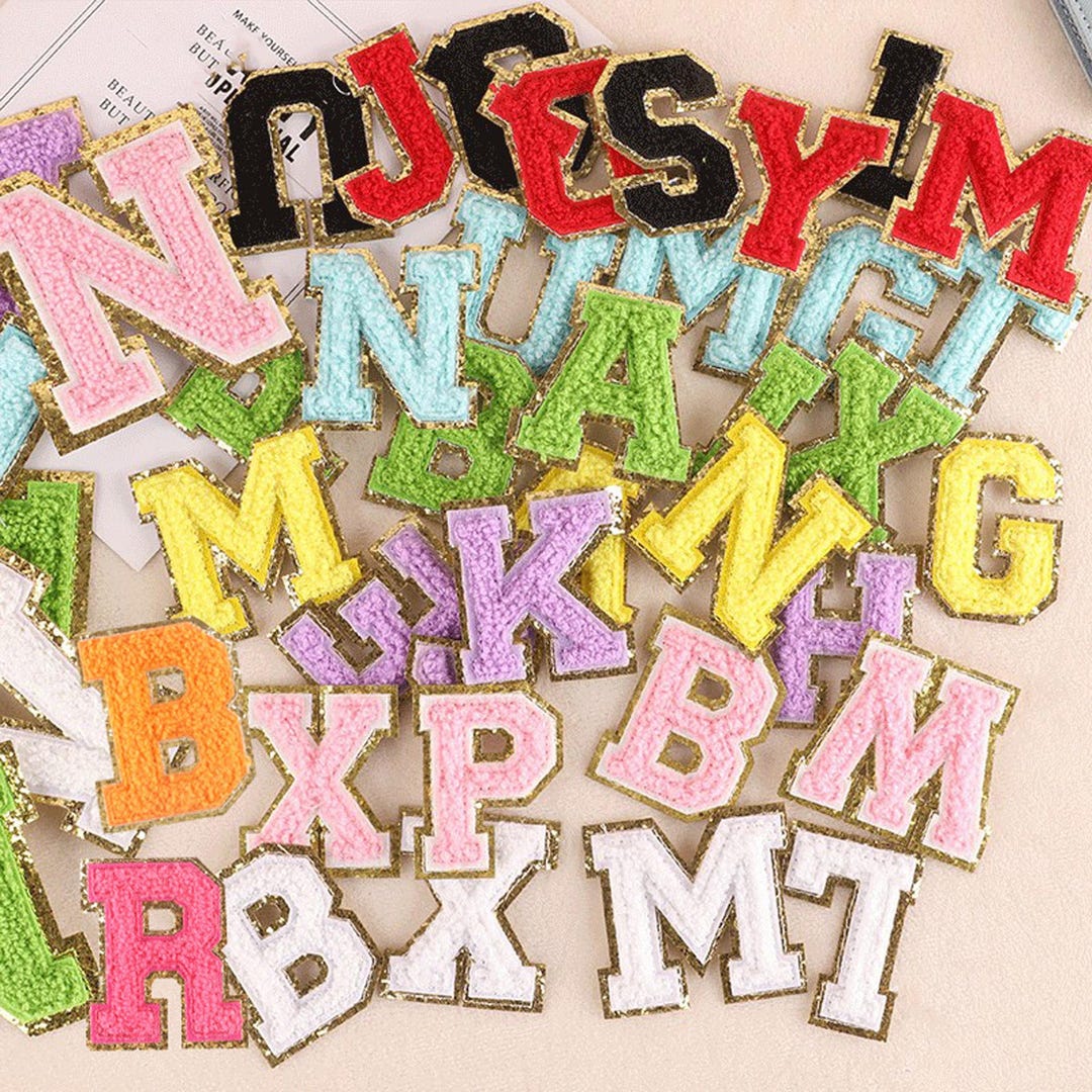 Custom Chenille Letter Patch,3d Alphabet Patch,iron-on or Adhesive ...