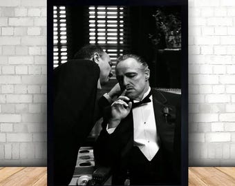 The Godfather Movie Poster Unframed, Marlon Brando Don Corleone Wall Art, 2026 Francis Ford Coppola Cinema Print
