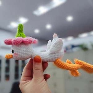 Crochet Little Swan Amigurumi Pattern PDF – Cute Bird Plush Toy Tutorial – DIY Stuffed Animal Gift Idea – Handmade Desk Decor